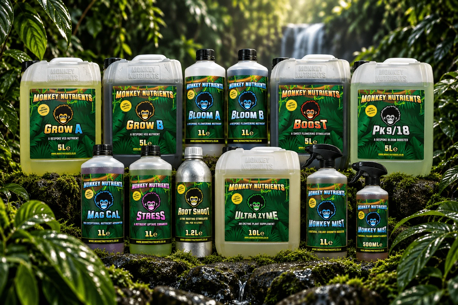 Das britische Monkey Nutrients Sortiment